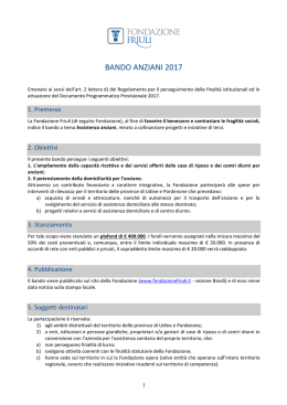 Regolamento BANDO ANZIANI in PDF