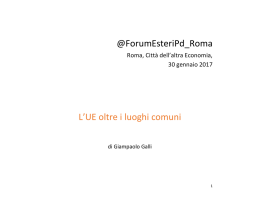 ForumEsteriPd_Roma L`UE oltre i luoghi comuni