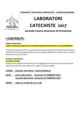 laboratori catechiste - Parrocchia San Bernardo