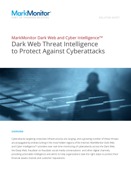 MarkMonitor Dark Web and Cyber Intelligence TM