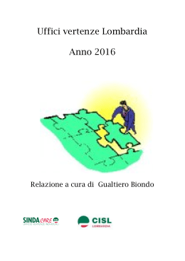 Uffici vertenze Lombardia Anno 2016