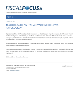 18.20 orlandi: "in italia evasione dell`iva patologica"