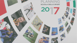 Il planning 2017 della Scuola dello Sport