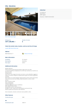 purchase Villa Mendrisio: Villa - Mendrisio