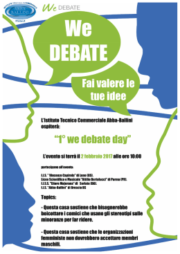 Programma “Wedebate day” -2 febbraio 2017- ITCS “Abba