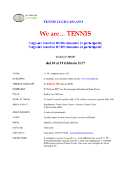 Torneo di singolare maschile - TC Caslano - MS R5