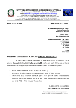 CONVOCAZIONE RSU 30-01-2017 - Aversa