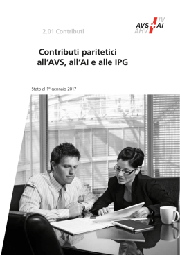 Contributi paritetici all`AVS, all`AI e alle IPG