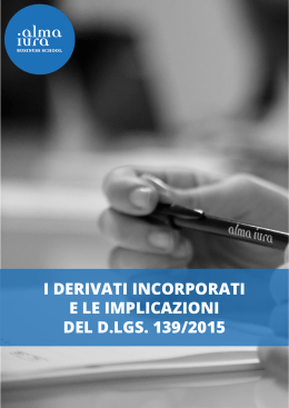 i derivati incorporati e le implicazioni del d.lgs. 139/2015
