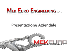 Diapositiva 1 - MekEuro Engineering