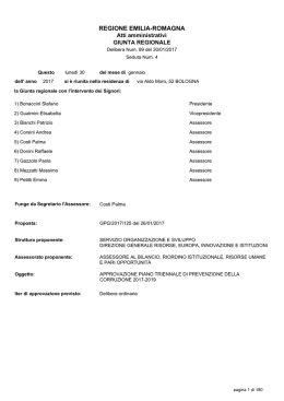 PIANO TRIENNALE di PREVENZIONE della CORRUZIONE 2017