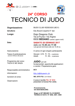 Locandina - ATJB Associazione Ticinese Judo e Budo