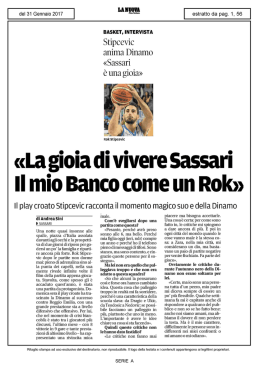Articolo  - Dinamo Sassari
