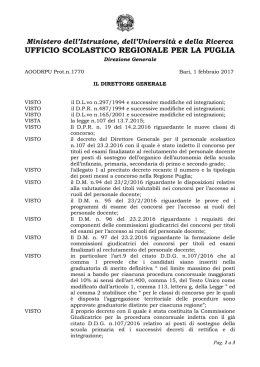Decreto AOODRPU/1770 dell`1/2/2017