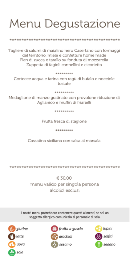 nuovo menu - Ape Girasole