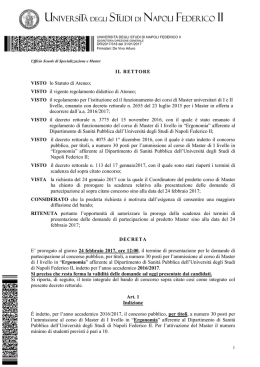 DR/2017/318 del 31/01/2017 - Università degli Studi di Napoli