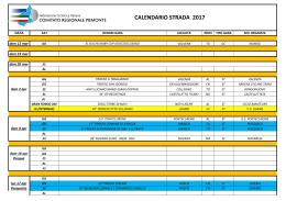 Calendari Regionali - Federciclismo Piemonte