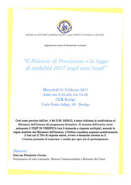 2017 02 01 Corso Rovigo - Programma.pub