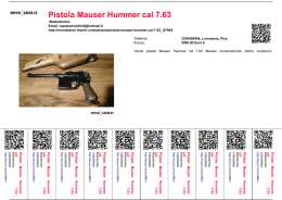 Pistola Mauser Hummer cal 7.63