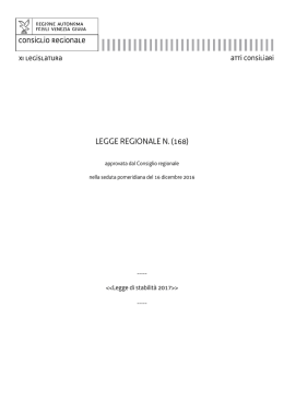 LEGGE REGIONALE N. (168)