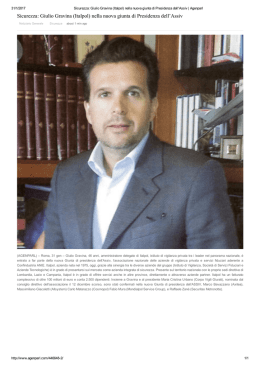 Sicurezza: Giulio Gravina (Italpol) nella nuova giunta di