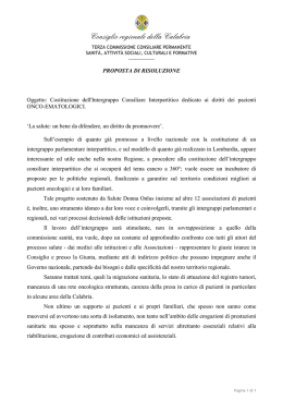 Proposta di Risoluzione esp1 - Consiglio regionale della Calabria