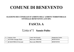 Liste Candidati - Comune di Benevento