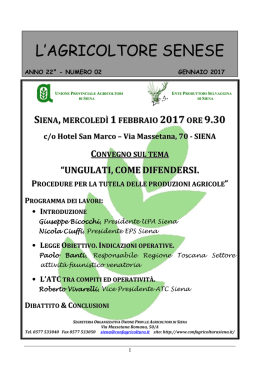 l`agricoltore senese - Confagricoltura Siena