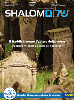 Scarica l`intero numero di Shalom in formato pdf