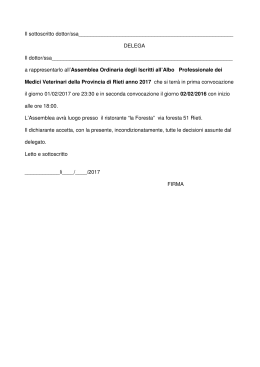 delega - Ordine dei Medici Veterinari della Provincia di Rieti