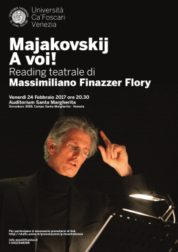 Reading teatrale di Massimiliano Finazzer Flory