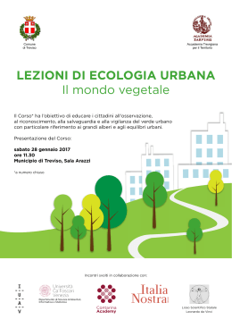 LEZIONI DI ECOLOGIA URBANA Il mondo vegetale