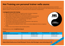 Hot Training con personal trainer nella sauna: