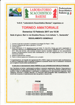 torneo amatoriale - Federscacchi Puglia