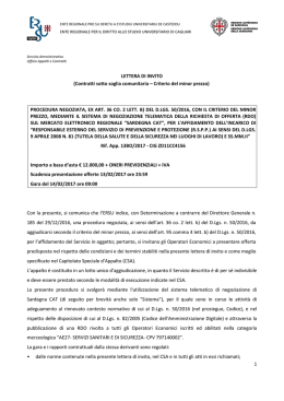 LETTERA DI INVITO