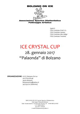 "ICE CRYSTAL CUP" 28 gennaio 2017