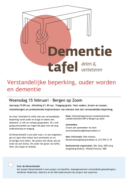 Poster Dementietafel Drenthe 15-02-2017