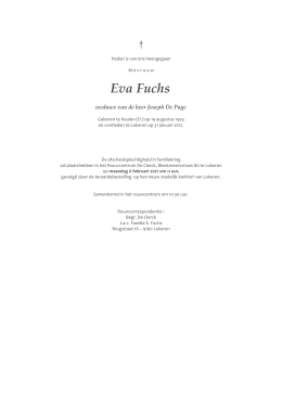 Eva Fuchs - Begrafenissen De Clerck