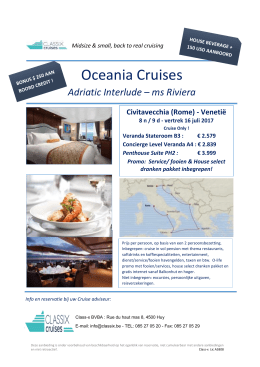 Oceania Cruises - Classix Cruises