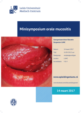 Poster Nascholing Orale Mucositis.indd