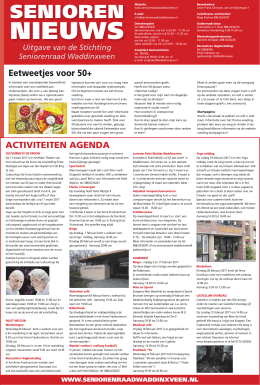 Senioren Nieuws - Seniorenraad Waddinxveen