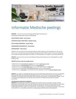 Informatie Medische peelings