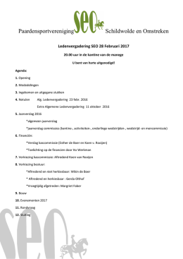 agenda ledenvergadering februari 2017