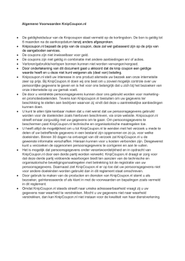 Algemene Voorwaarden KnipCoupon.nl • De geldigheidsduur van