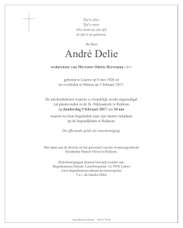 André Delie - Begrafenissen Deman