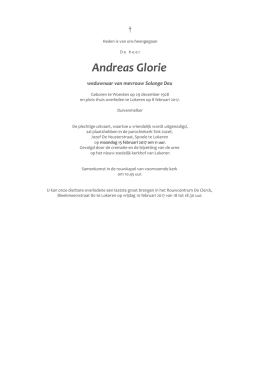 Andreas Glorie - Begrafenissen De Clerck