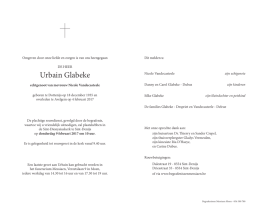 Urbain Glabeke - Begrafenissen Messiaen