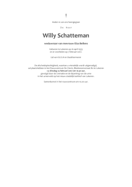 Willy Schatteman - Begrafenissen De Clerck