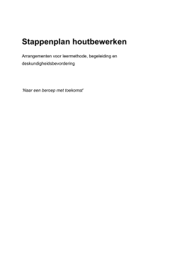 Informatie brochure Stappenplan houtbewerken