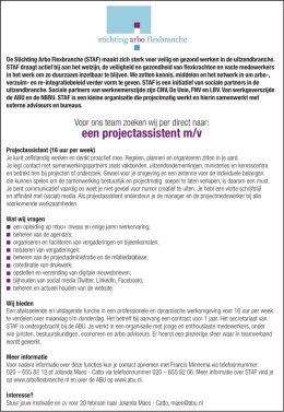 een projectassistent m/v - Stichting Arbo Flexbranche